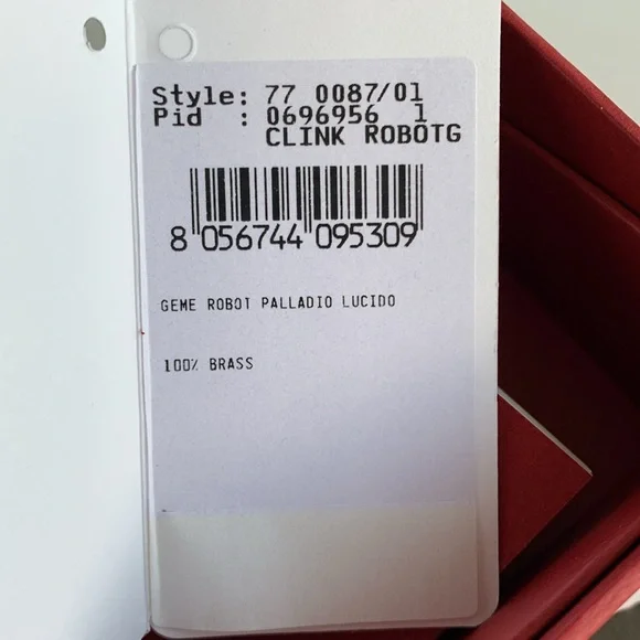 🔥🔥🔥🔥 Ferragamo Gancio Robot Cufflinks In Silver 🔥🔥🔥🔥 - Picture 6 of 8